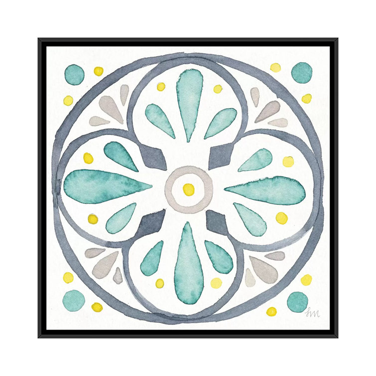 East Urban Home Garden Getaway Tile VI White by Laura Marshall Print